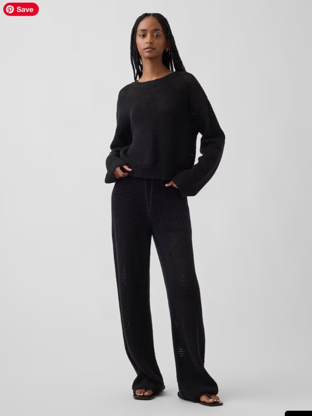 NWT Gap 100% Cotton Crochet Sweater Pants - SZ M